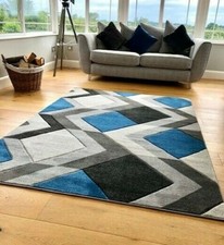 Modern Rugs Design Colourful Silky Soft Good Quality Floor Area Mats UK