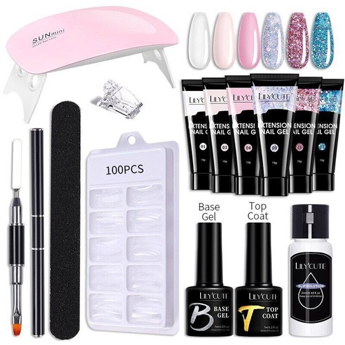 Set Gel Unghie 6W Lampada LED Set Completo Manicure Vernis Semi Permanente Prolunga Rapida - Foto 26 di 95