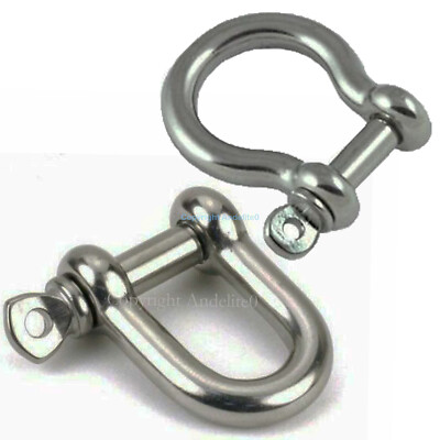 Dee und Bogenschäkel 5mm 6mm 8mm 10mm 12mm D Schäkel Stahl verzinkt & verzinkt
