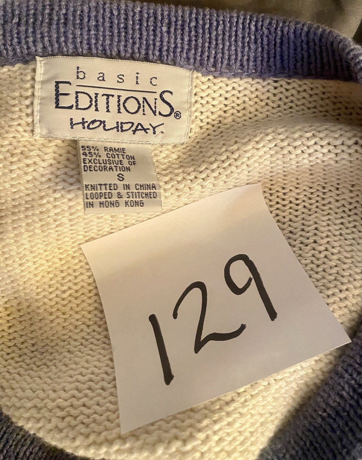 Winter Theme Sweater Small Full Zip Basic Edition… - image 3