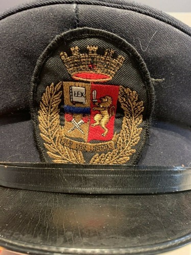 CAPPELLO POLIZIA VINTAGE STEMMA IN STOFFA VINTAGE - NON PIU IN USO | eBay