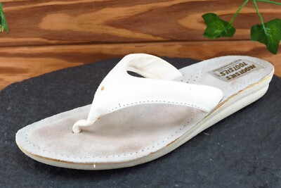 Mootsies Tootsies Sz 7 M White Flip Flop Synthetic Women Sandals