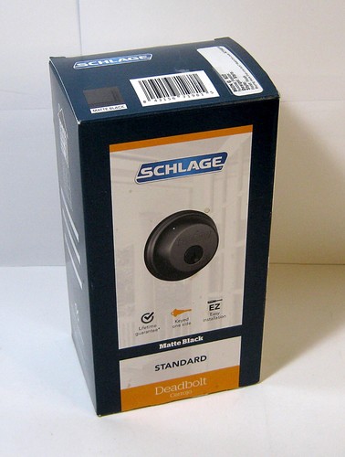 Schlage Matte Black Deadbolt Lock NIB