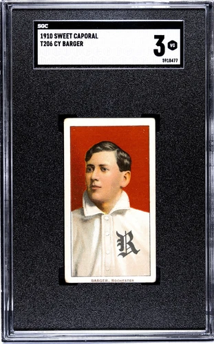1910 Sweet Caporal T206 Cy Barger SGC 3