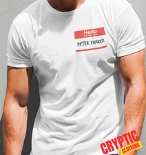 Hello My Name is Peter Parker T SHIRT S-3XL Undercover Superhero Spiderman TEE