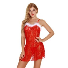 Christmas Sexy Lingerie Women Mrs Santa Babydoll Xmas Dress Sleepwear Underwear