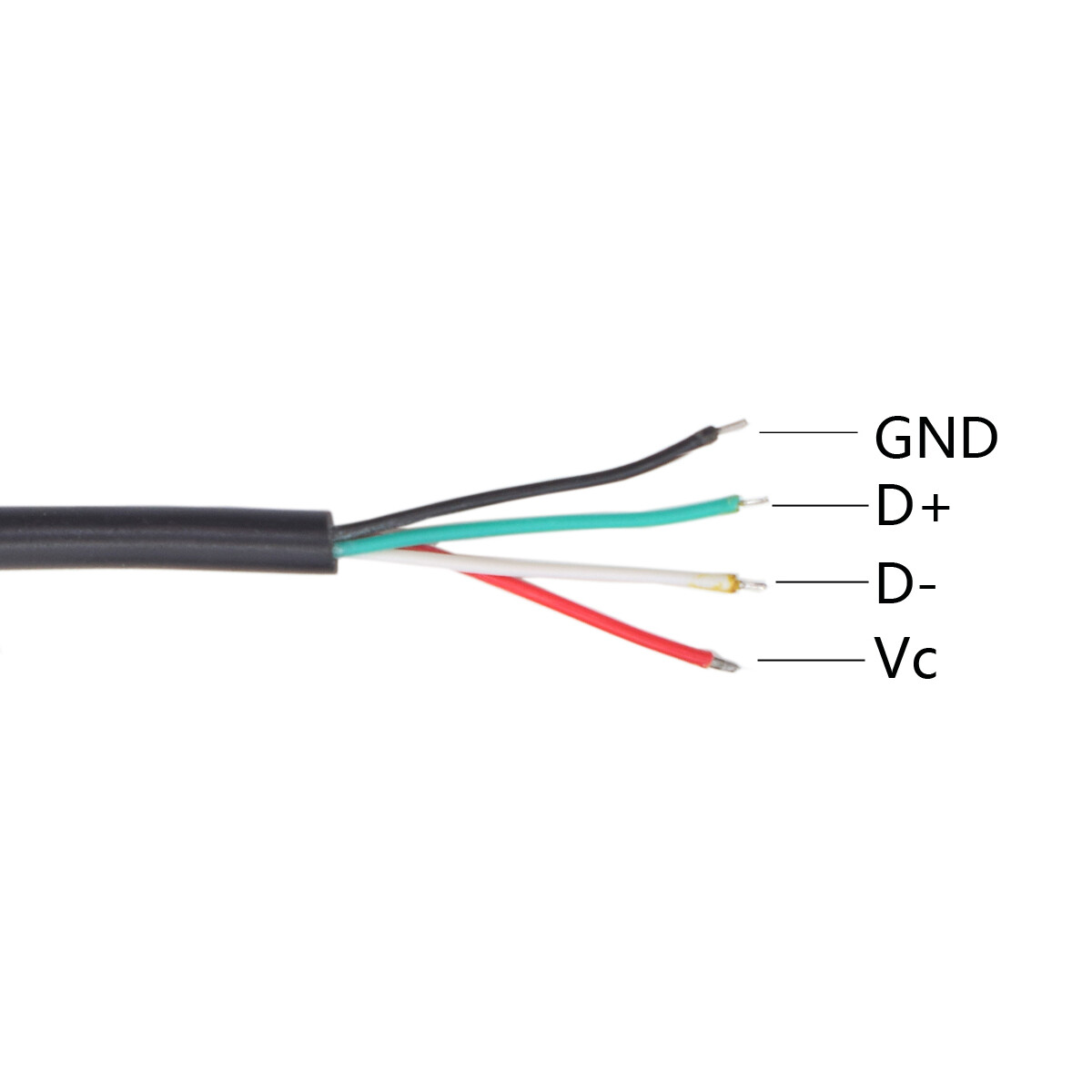 RIIEYOCA 2x USB 2.0 Stecker Auf 4pin Kabel (2m) - DIY Pigtail Kabel Für Reparatur & Eigenbau