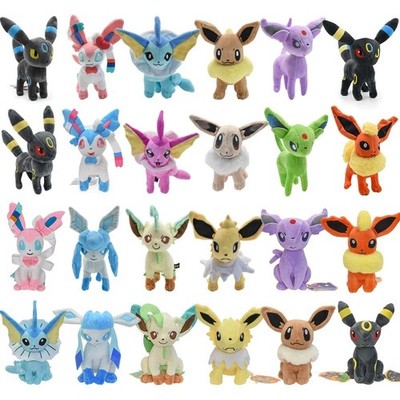 Pokémon Shiny Plush Toys Eevee Evolutions Dragons Figures Soft Cute Collectibles
