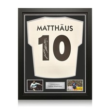 Lothar Matthäus Signed Inter Milan 1990 Away Football Jersey. Standard Frame