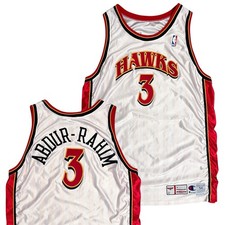 VTG Shareef Abdur-Rahim Atlanta Hawks Pro Cut Champion NBA Jersey Size 56