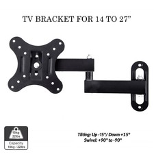 TV WALL BRACKET MOUNT SWIVEL TILT 14 16 19 21 23 26 27 INCH FLAT LED LCD MONITOR