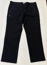 Weatherproof Vintage Men's Bonded Fleece Lined Utility Pants, Black, Size 40x32