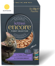 Natural Wet Kitten Food, Multipack Chicken and Tuna in Jelly 50G Pouch (5X50G) 159.20 per kilo