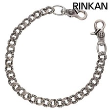 Chrome Hearts Fancy Long-2 2 Clip Long Silver Wallet Chain Men 12 28-1 6 Used 2f