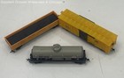 Life Like Yellow Orange Gray HO Scale Model Train Cars Set With Track — photo 2
