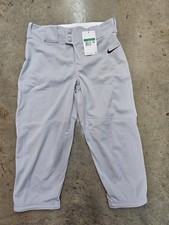 Nike Boy's Vapor Select Piped High Baseball Pants XL BQ6444-053 Gray