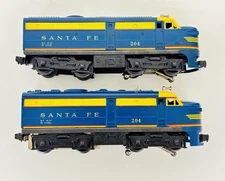 Lionel Postwar Santa Fe Alco AA Diesel Set Powered & Dummy 204 Tested