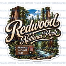 Redwood National Park Bumper Vinyl Decal Sticker Souvenir Travel Luggage B