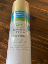 Cricut - Premium Vinyl, Permanent Glitter - Shimmer, Gold 12x48