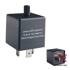 1 pc 3-Pin CF-13 CF13 EP34 Electronic Flasher Relay Fix w/Speed Adjustbale