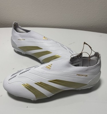 Adidas Predator Elite Laceless FG White Gold Soccer IF6448 mens 8