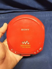 Sony Portable CD Player RED D-E220 ESP MAX - TESTED AND WORKS