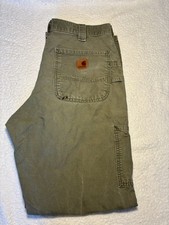Carhartt B151 Dungaree Fit Pants 32x32 Green Workwear Carpenter Y2K Vintage
