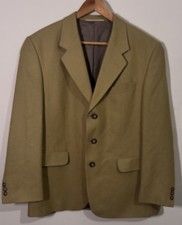 Vintage WEIDENMANN Sport Coat Germany Silk Blend 44R Muted Mustard Blazer