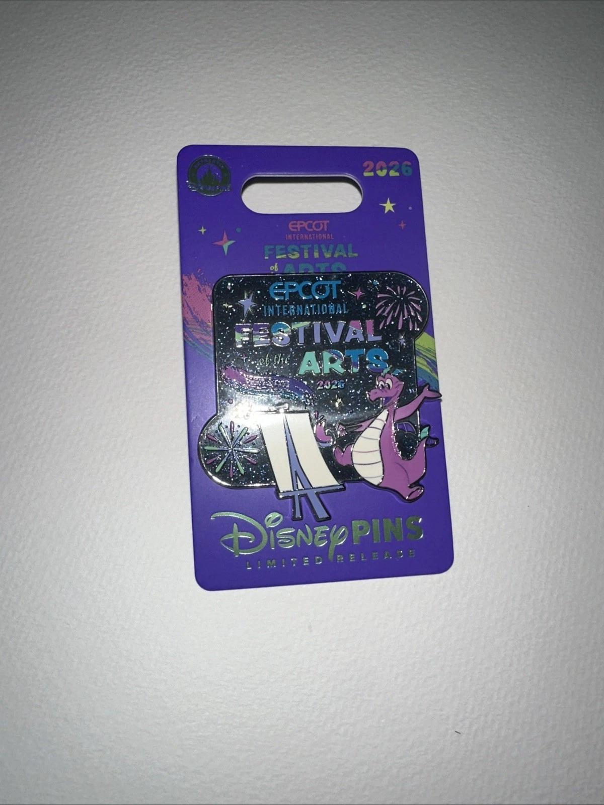 2026 Disney Parks Epcot Festival Of The Arts Logo Figment Pin Limited Release