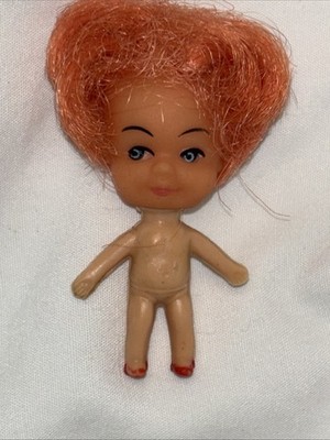 Vintage Kiddle Clone Mini Doll Redhead, Blue Eyes, Hong Kong 2 