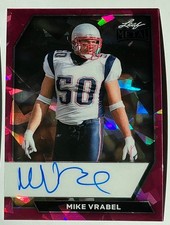 2026 Leaf Metal Mike Vrabel Auto Autograph Crystal Pink On Card #d 3/5