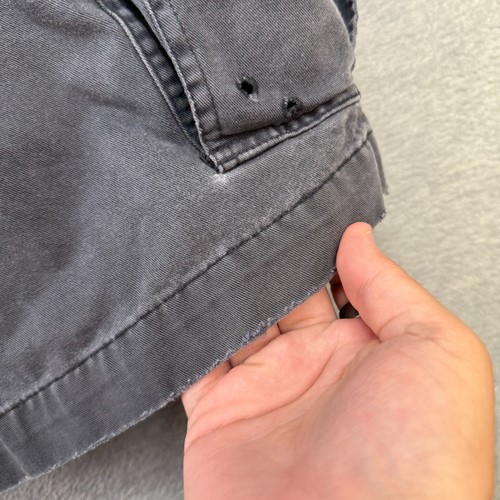 VTG Abercrombie and Fitch Cargo Shorts Men 34 Gray Blue Faded Drawstring Surplus - Picture 6 of 15
