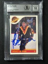 DOUG LIDSTER SIGNED 1985/86 OPC ROOKIE #241 BAS BGS AUTHENTIC 10 AUTO AUTOGRAPH