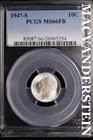 1947-S Roosevelt Dime- Silver- PCGS MS-66- Luster #SLM440