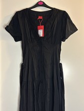 Image of Hugo Boss women’s Kerola button down long dress size Uk 4 black