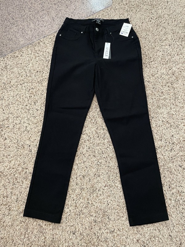 Savage Art Women’s Black Slim Skinny Ankle Pants Stretch Twill M 29" Inseam