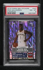 2019 NBA Album Stickers 2019-20 Rookies European Zion Williamson #443 PSA 8 0u2j