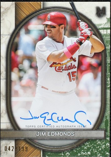 Jim Edmonds 2025 Topps Archives Cyber Stats Autograph #95CA-JE 