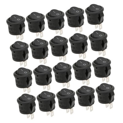 20x Rocker Switch Power Switch Small Round 2 Pin 2 Position KCD11 Industrial SET