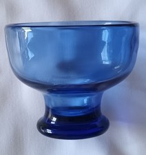 Holmegaard Blue 'Safir' Bowl Signed By Per Lutken Pattern 18163