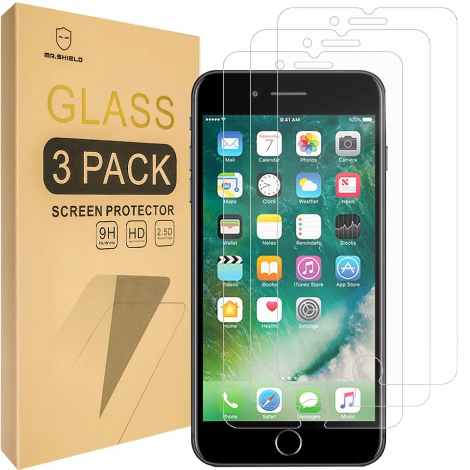 Mr.Shield [3-Pack] for iPhone 7 Plus/iPhone 8 Plus [Tempered Glass] Screen - Image 3 of 4