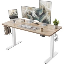 Height Adjustable Electric Standing Desk, 55 x 24 inch, Sit Stand Up Desk, Sp...