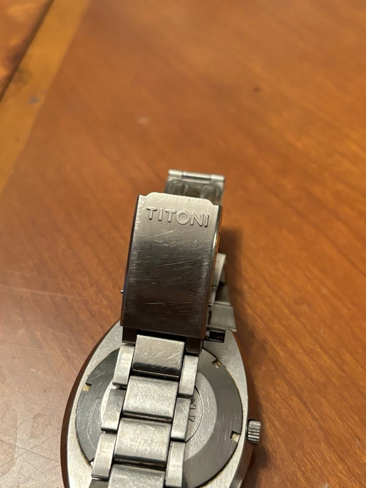 Vintage Titoni Space Star Automatic 25 Jewels Mens Watch – Day/Date – Swiss Made - Image 3 of 4