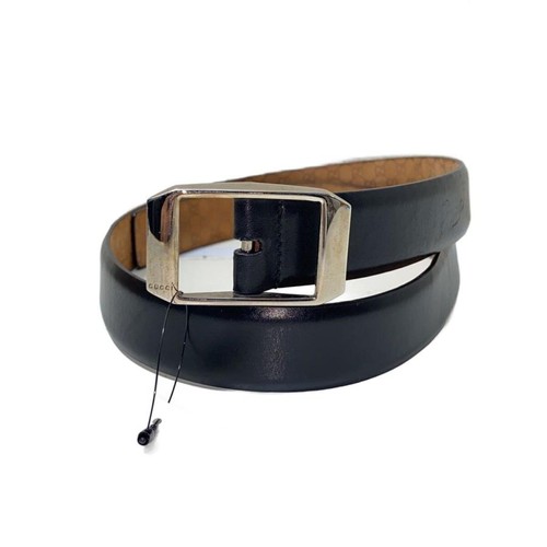 Used GUCCI◆Belt/Leather/BLK/Plain/Men's/211566・1766
