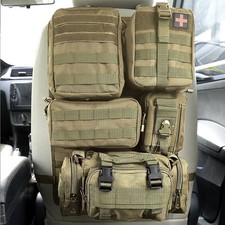 Truck Seat Back Organizer Tactical Molle Car Cover Vehicle Panel W5 Storage Bag