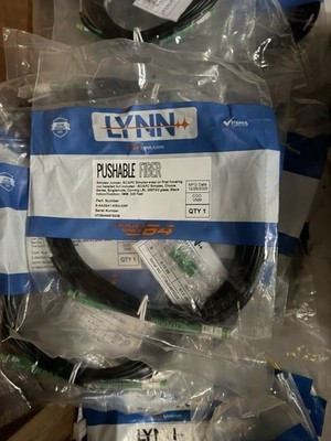 LYNN Pushable Fiber Optical Cable SC/APC-SC/APC Simplex 25 ft Black