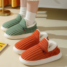 Comfortable Fuzzy Indoor House Faux Fur Fleece Lined Slippers for Women