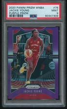 Jackie Young 2020 Panini Prizm WNBA Purple Prizm /125 #76 PSA 9