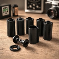 6 pack Kalt 35mm Reloadable Reusable 35mm Bulk Film Cassettes with screw  NEW 