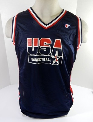 1990s Team USA Basketball Blank Spiel Ausgegeben Marineblau Trikot 22 DP55797